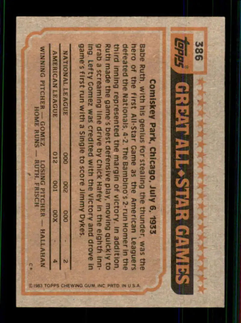 1983 Topps #386 Rod Carew EX Excellent California Angels Baseball Card - Baseball Card Single
