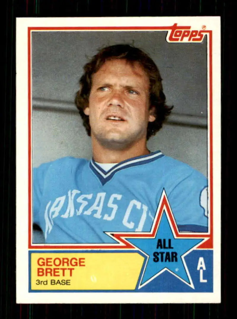 1983 Topps #388 George Brett EX Excellent Kansas City Royals Baseball Card - Baseball Card Single