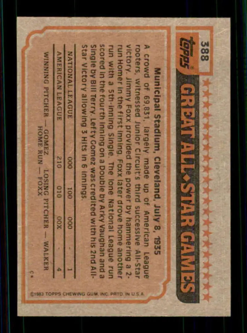 1983 Topps #388 George Brett EX Excellent Kansas City Royals Baseball Card - Baseball Card Single