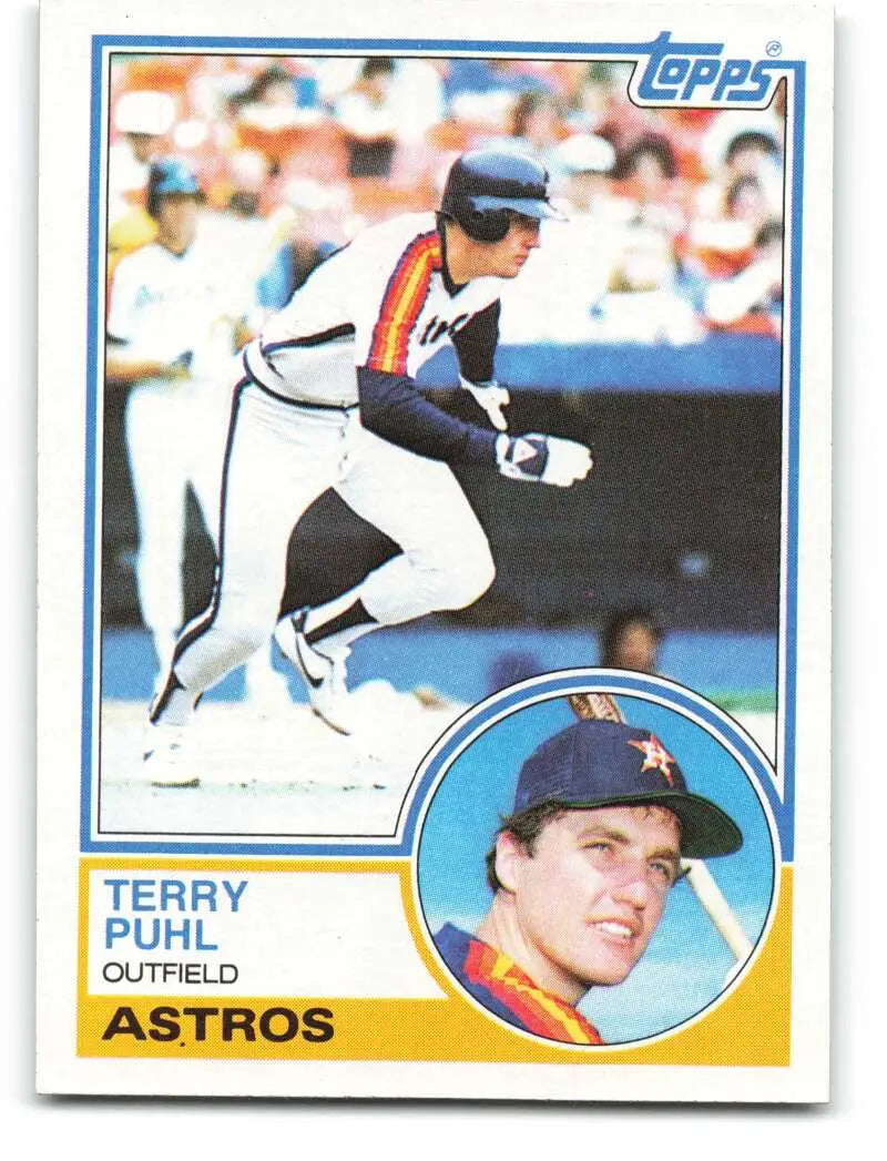 1983 Topps #39 Terry Puhl EX Excellent Houston Astros Baseball Card - Baseball Card Single