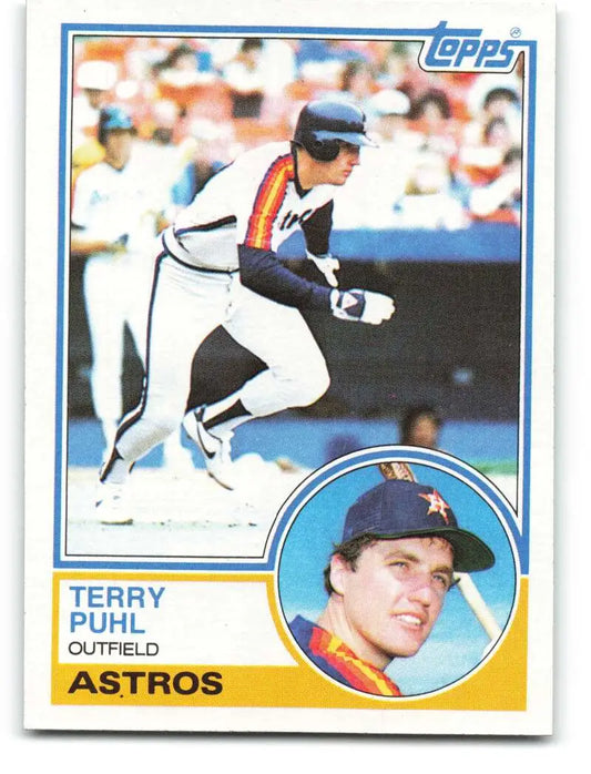 1983 Topps #39 Terry Puhl EX Excellent Houston Astros Baseball Card - Baseball Card Single