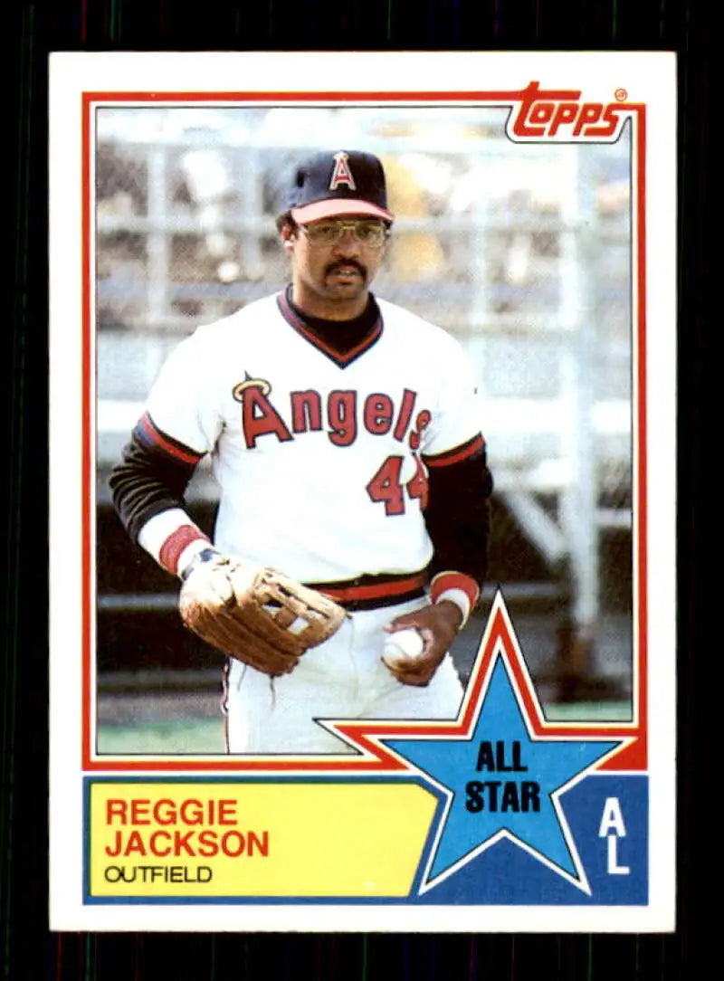 1983 Topps #390 Reggie Jackson EX Excellent California Angels Baseball Card - Baseball Card Single
