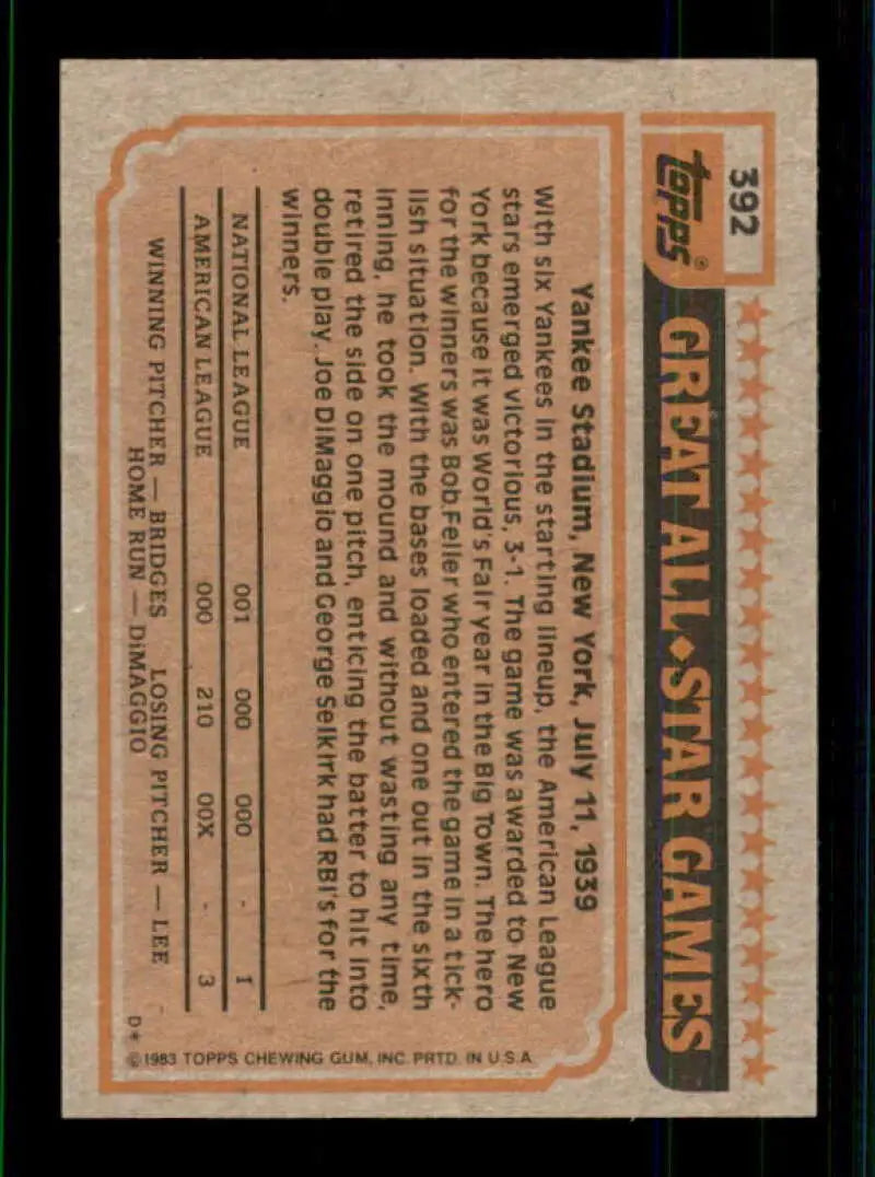 1983 Topps #392 Fred Lynn EX Excellent California Angels Baseball Card