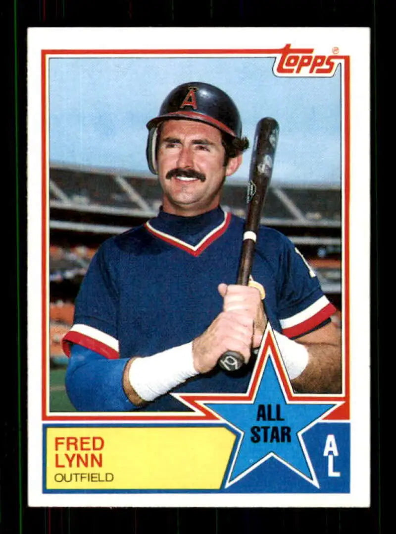 1983 Topps #392 Fred Lynn EX Excellent California Angels Baseball Card