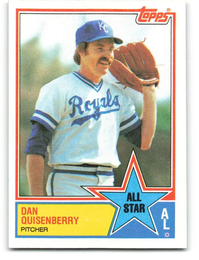1983 Topps #396 Dan Quisenberry EX Excellent Kansas City Royals Baseball Card - Baseball Card Single