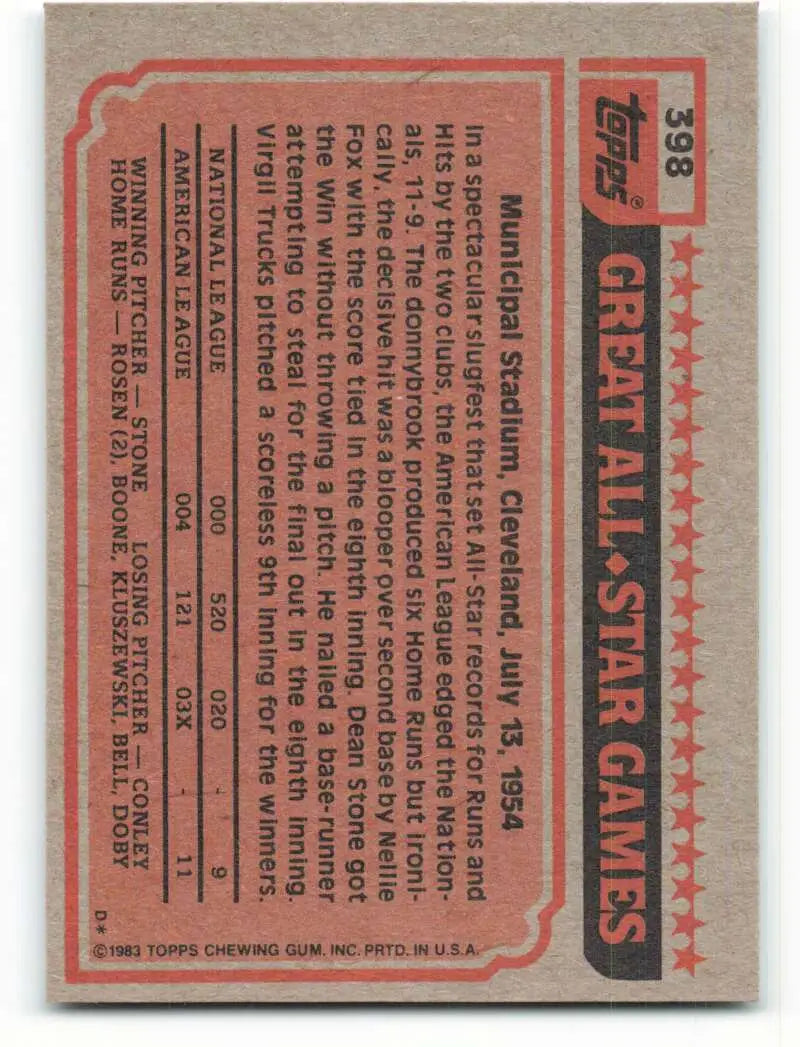 1983 Topps #398 Manny Trillo EX Excellent Philadelphia Phillies Baseball Card - Baseball Card Single