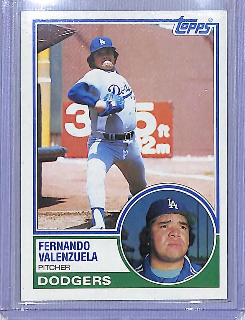 1983 Topps #40 Fernando Valenzuela P Poor Los Angeles Dodgers - Baseball Card Single