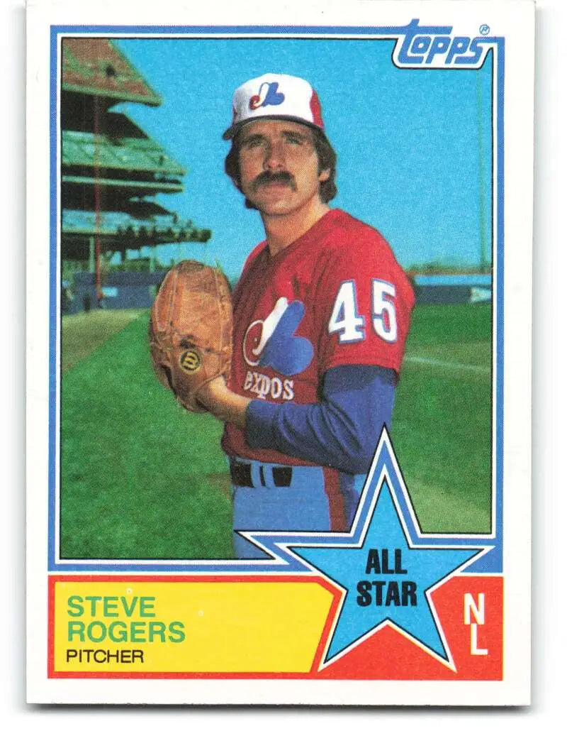 1983 Topps #405 Steve Rogers EX Excellent Montreal Expos Baseball Card - Baseball Card Single