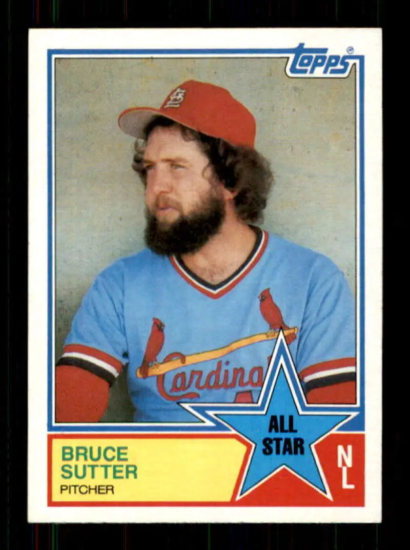 1983 Topps #407 Bruce Sutter EX Excellent St. Louis Cardinals Baseball Card - Baseball Card Single