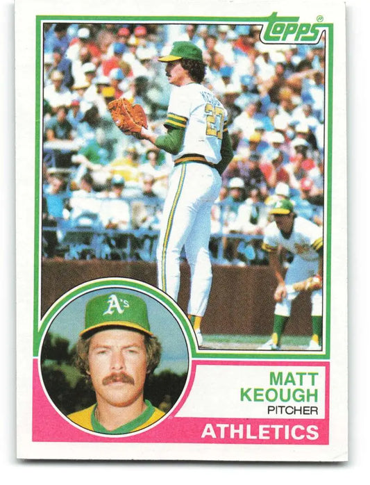 1983 Topps #413 Matt Keough EX Excellent Oakland Athletics Baseball Card - Baseball Card Single