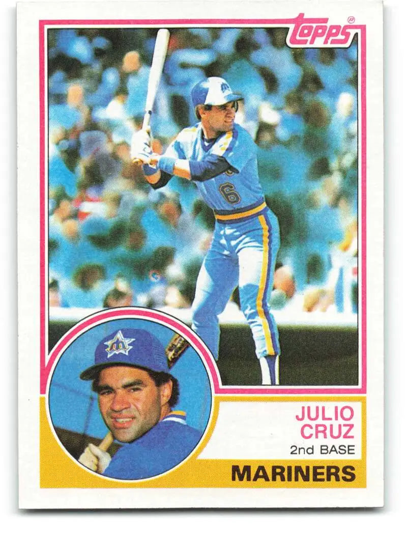 1983 Topps #414 Julio Cruz EX Excellent Seattle Mariners Baseball Card - Baseball Card Single