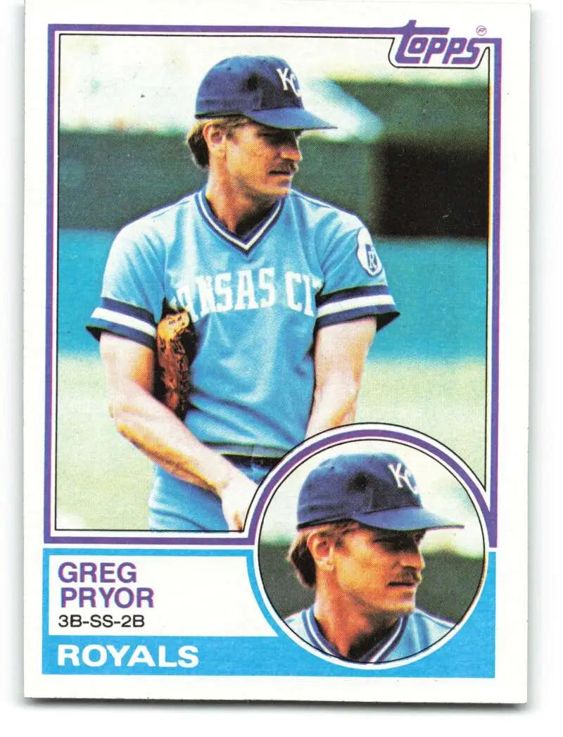 1983 Topps #418 Greg Pryor EX Excellent Kansas City Royals Baseball Card - Baseball Card Single