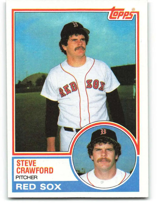 1983 Topps #419 Steve Crawford EX Excellent Boston Red Sox Baseball Card - Baseball Card Single
