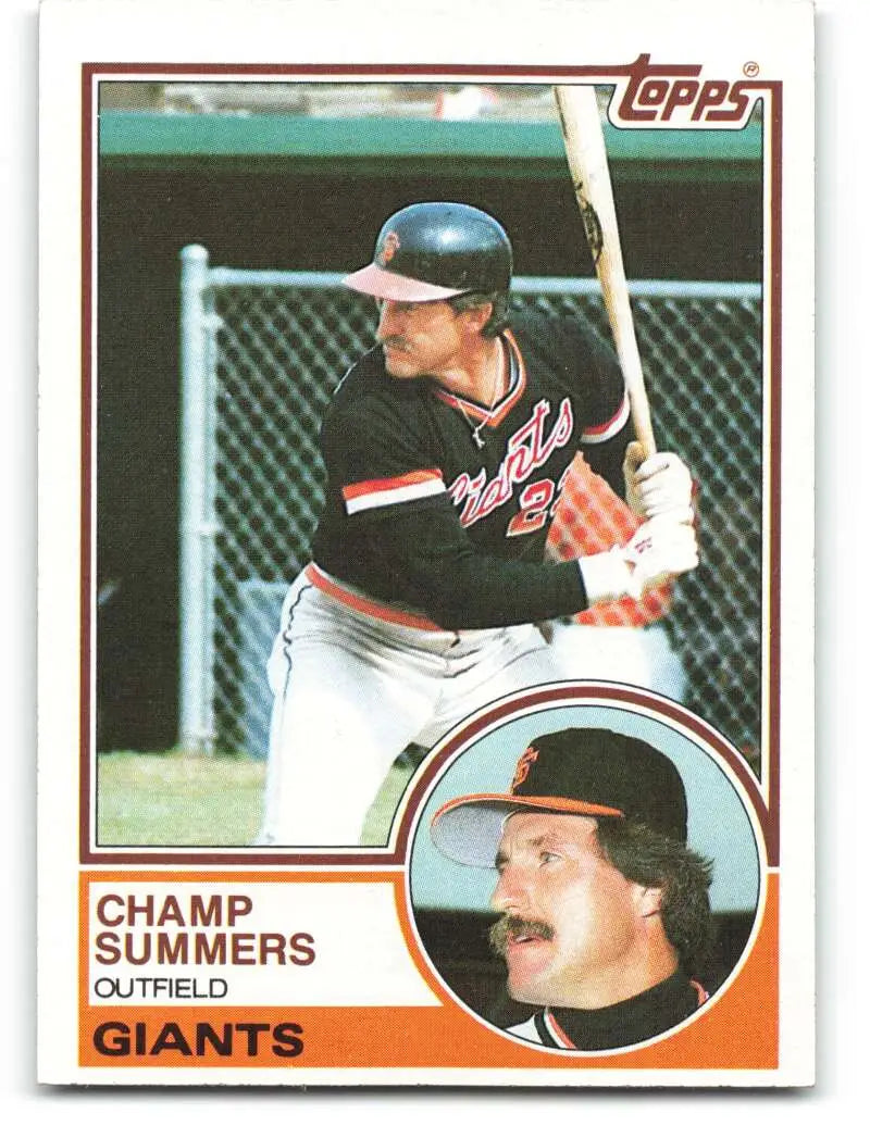 1983 Topps #428 Champ Summers EX Excellent San Francisco Giants Baseball Card - Baseball Card Single