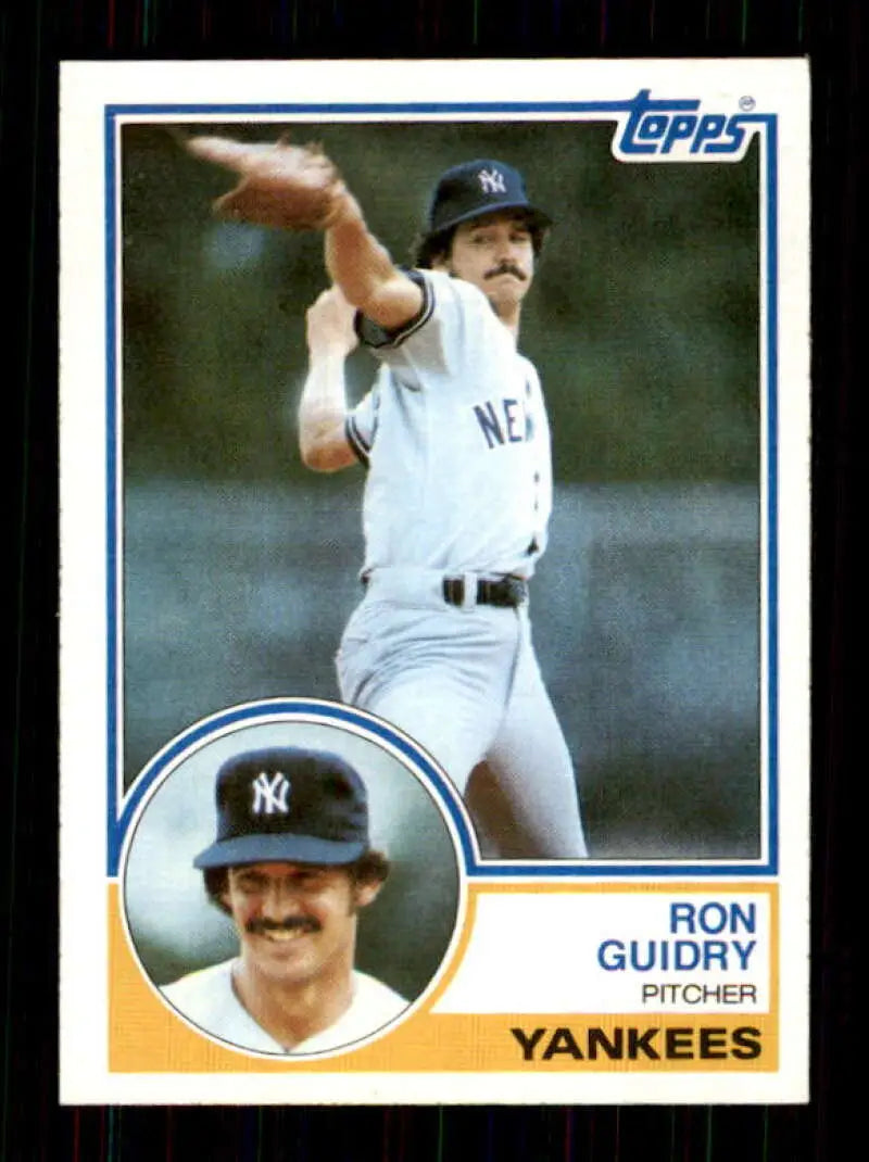 1983 Topps #440 Ron Guidry EX Excellent New York Yankees Baseball Card - Baseball Card Single
