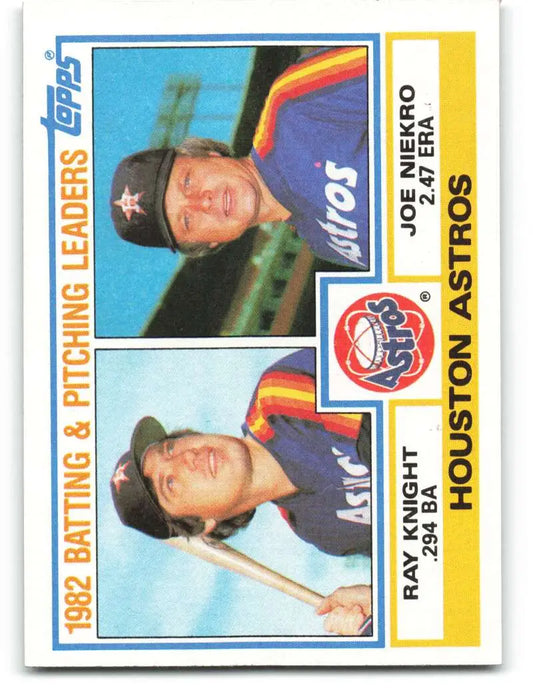 1983 Topps #441 Ray Knight/Joe Niekro EX Excellent Houston Astros Baseball Card - Baseball Card Single