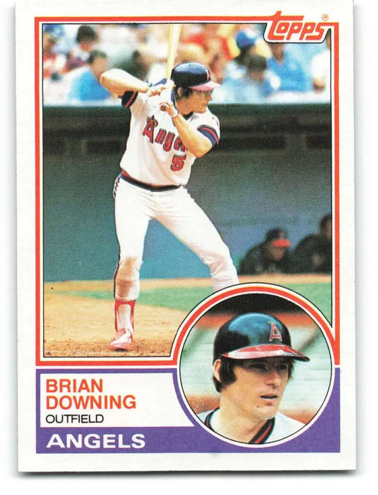 1983 Topps #442 Brian Downing EX Excellent California Angels Baseball Card - Baseball Card Single