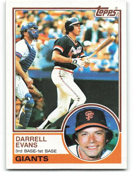 1983 Topps #448 Darrell Evans EX Excellent San Francisco Giants Baseball Card - Baseball Card Single