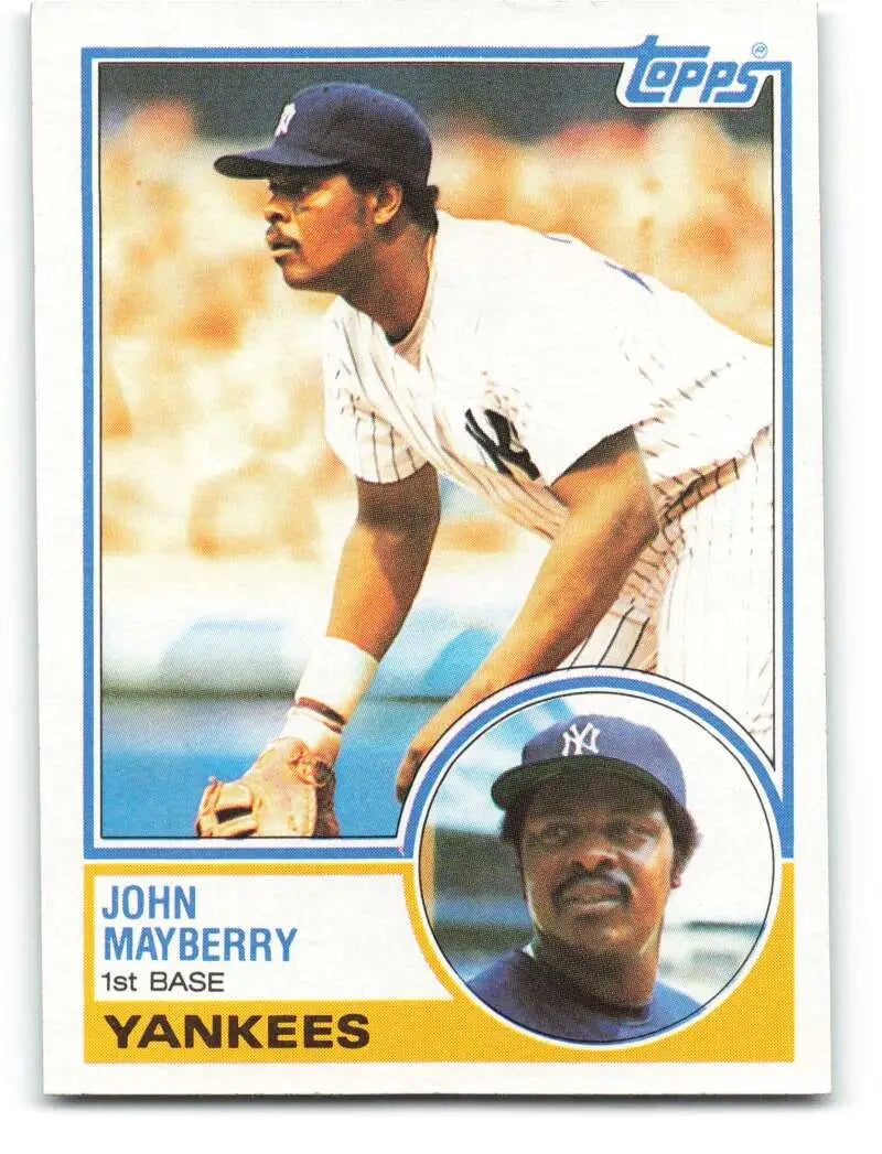1983 Topps #45 John Mayberry EX Excellent New York Yankees Baseball Card - Baseball Card Single