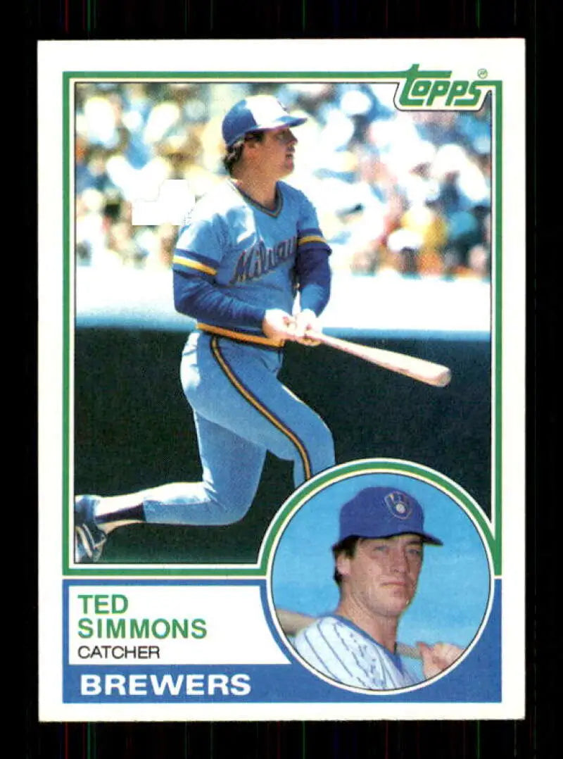 1983 Topps #450 Ted Simmons EX Excellent Milwaukee Brewers Baseball Card - Baseball Card Single