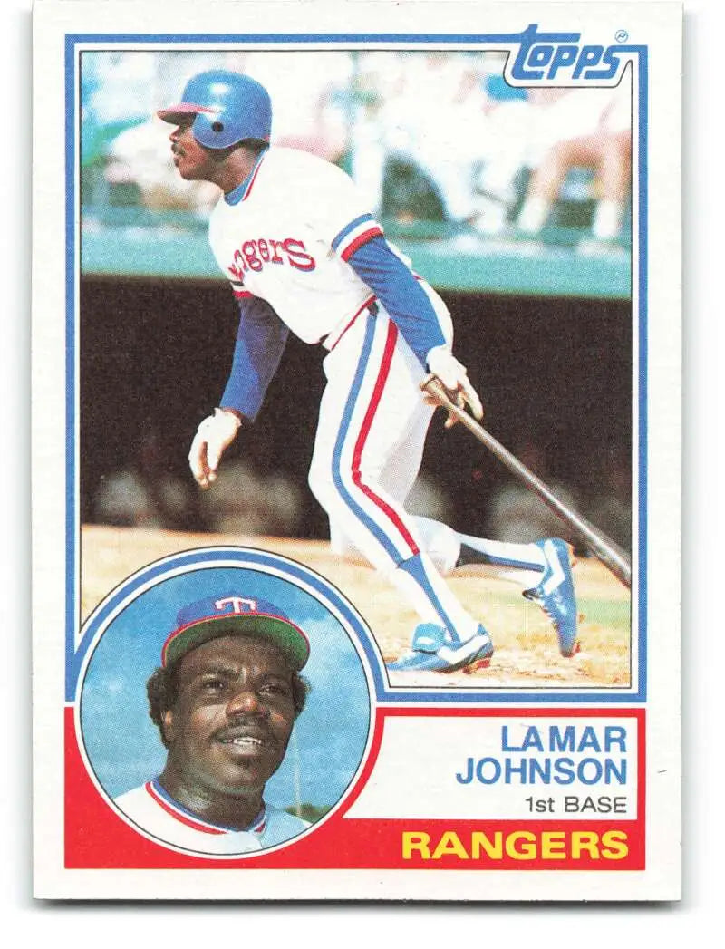 1983 Topps #453 Lamar Johnson EX Excellent Texas Rangers Baseball Card - Baseball Card Single