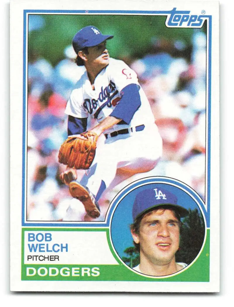 1983 Topps #454 Bob Welch EX Excellent Los Angeles Dodgers Baseball Card - Baseball Card Single