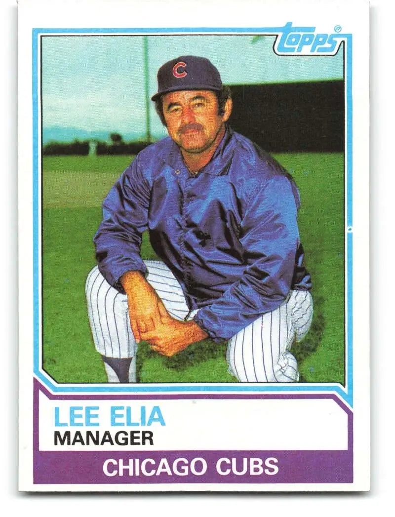 1983 Topps #456 Lee Elia EX Excellent Chicago Cubs Baseball Card - Baseball Card Single