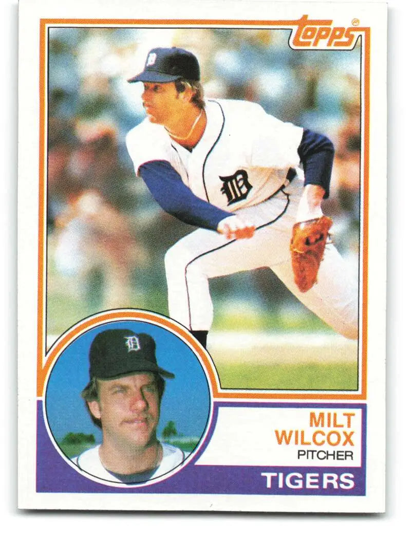 1983 Topps #457 Milt Wilcox EX Excellent Detroit Tigers Baseball Card - Baseball Card Single