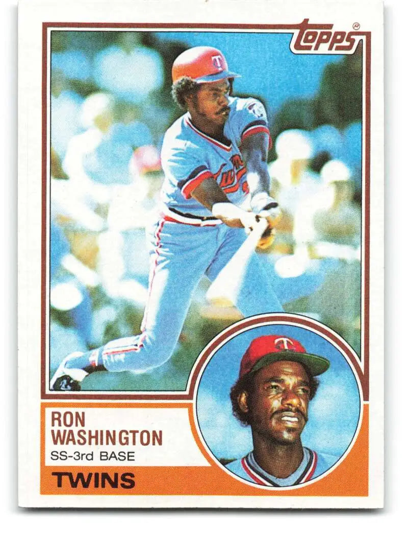 1983 Topps #458 Ron Washington EX Excellent Minnesota Twins Baseball Card - Baseball Card Single