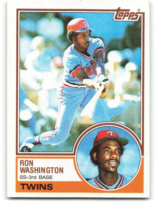 1983 Topps #458 Ron Washington EX Excellent Minnesota Twins Baseball Card - Baseball Card Single