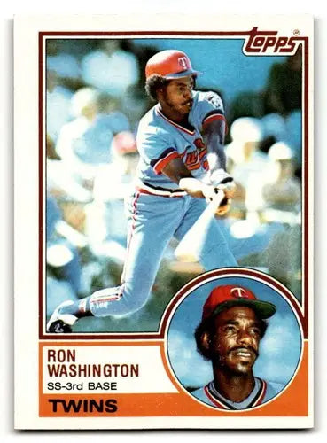 Ron Washington Minnesota Twins baseball card from 1983 Topps #458 NM Nea ID 61388