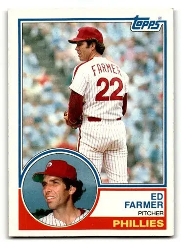 Ed Farmer Phillies Baseball Card with Original Gloss from 1983 Topps #459