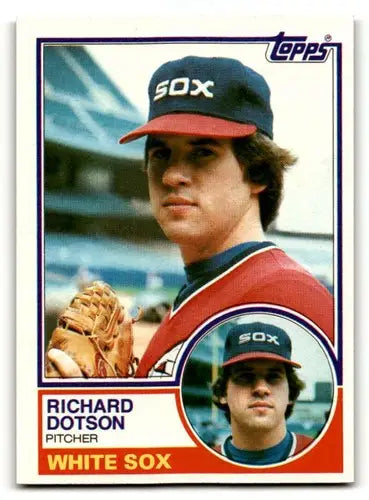 Original gloss Richard Dotson Chicago White Sox baseball card from 1983 Topps collection