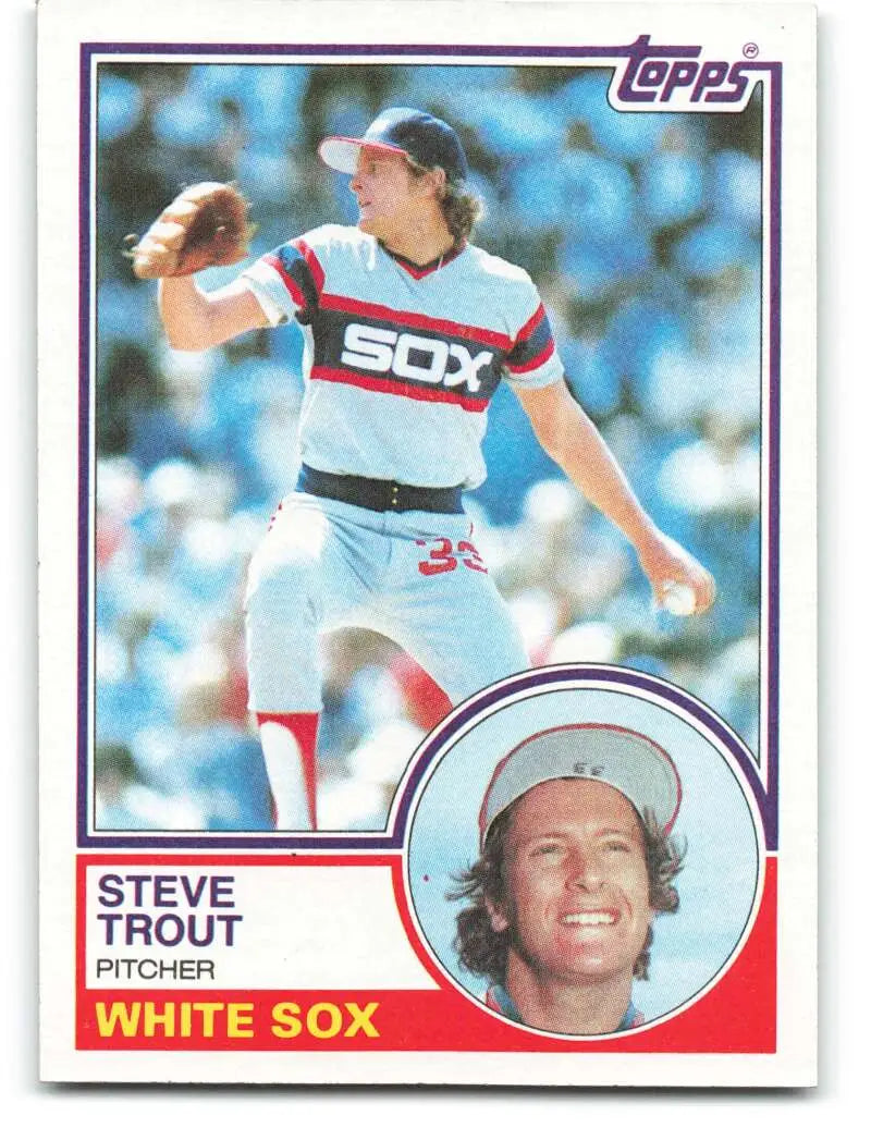 1983 Topps #461 Steve Trout EX Excellent Chicago White Sox Baseball Card - Baseball Card Single