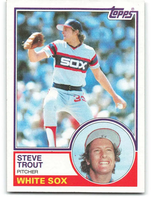 1983 Topps #461 Steve Trout EX Excellent Chicago White Sox Baseball Card - Baseball Card Single