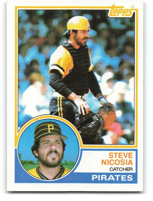 1983 Topps #462 Steve Nicosia EX Excellent Pittsburgh Pirates Baseball Card - Baseball Card Single