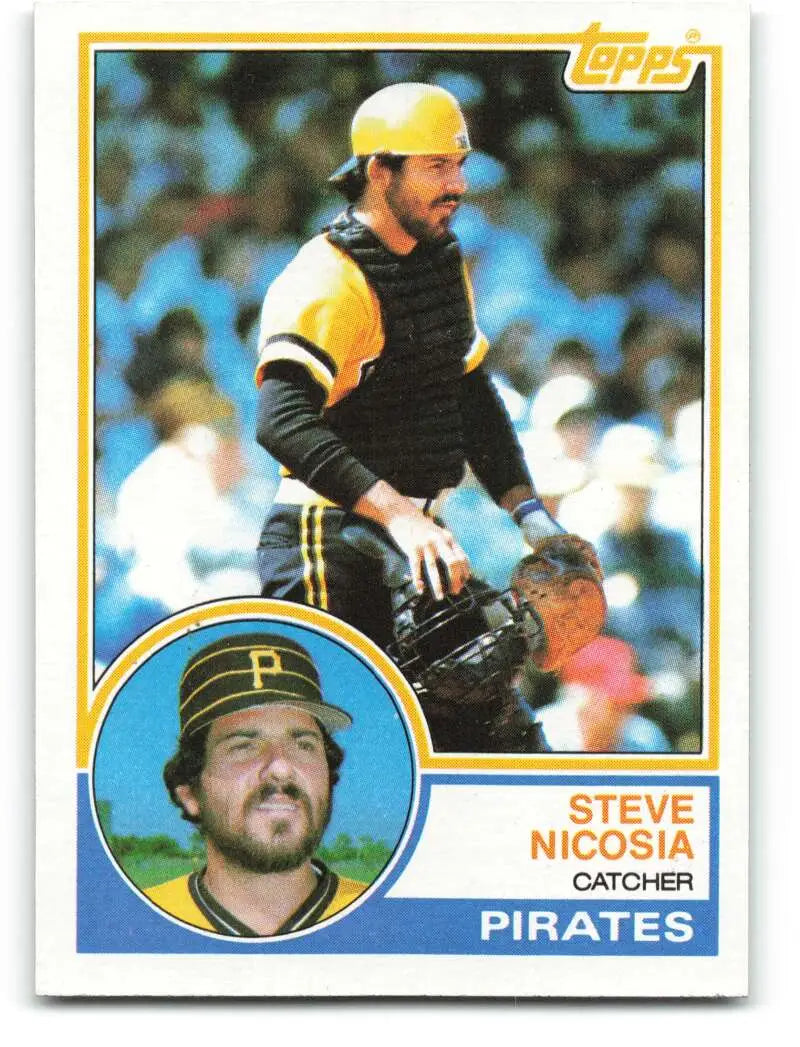 1983 Topps #462 Steve Nicosia EX Excellent Pittsburgh Pirates Baseball Card - Baseball Card Single
