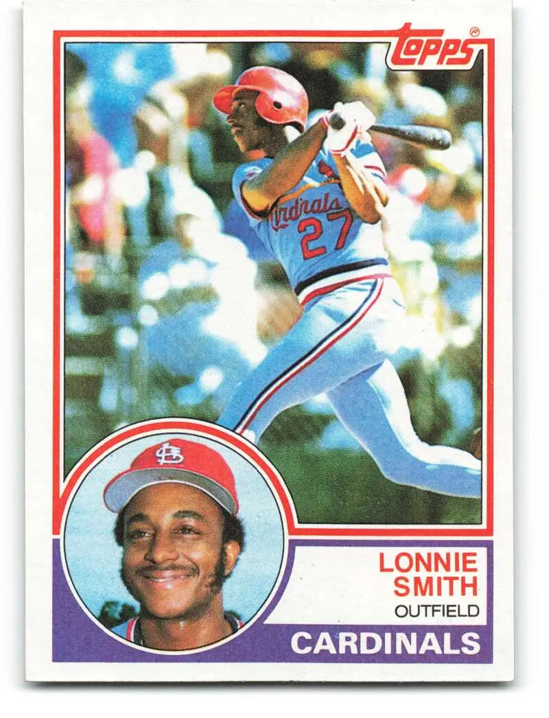 1983 Topps #465 Lonnie Smith EX Excellent St. Louis Cardinals Baseball Card - Baseball Card Single