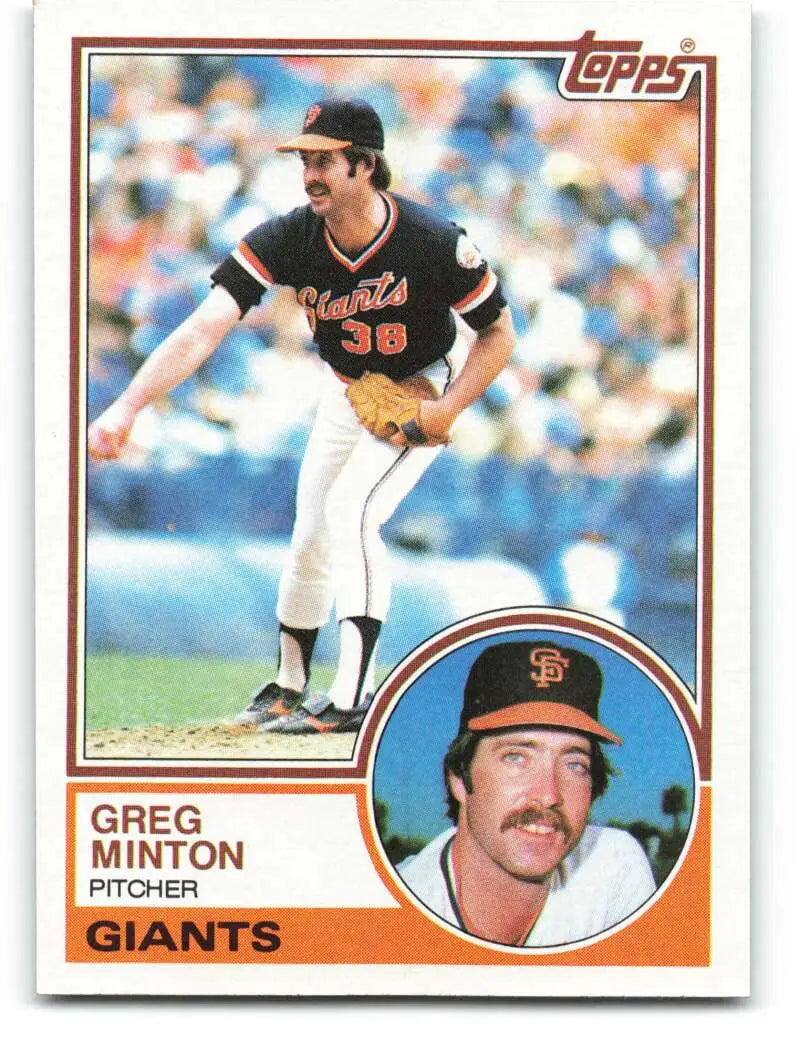1983 Topps #470 Greg Minton EX Excellent San Francisco Giants Baseball Card - Baseball Card Single