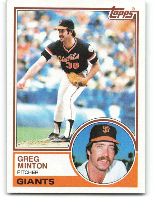 1983 Topps #470 Greg Minton EX Excellent San Francisco Giants Baseball Card - Baseball Card Single