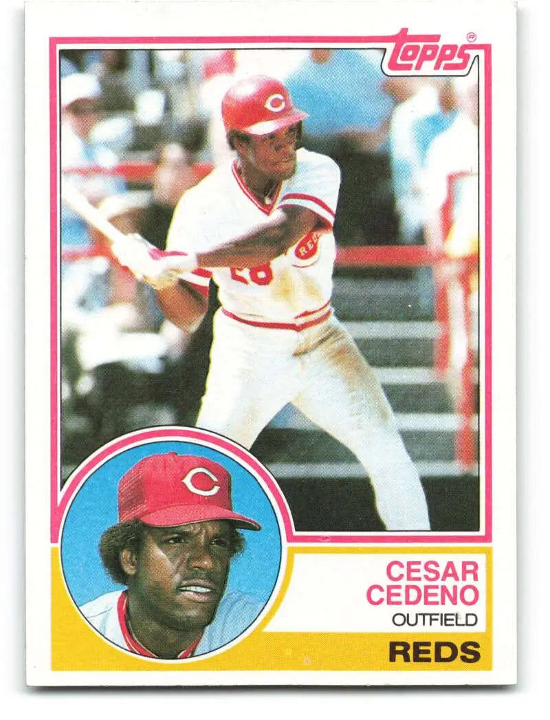 1983 Topps #475 Cesar Cedeno EX Excellent Cincinnati Reds Baseball Card - Baseball Card Single