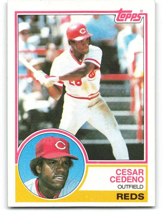 1983 Topps #475 Cesar Cedeno EX Excellent Cincinnati Reds Baseball Card - Baseball Card Single