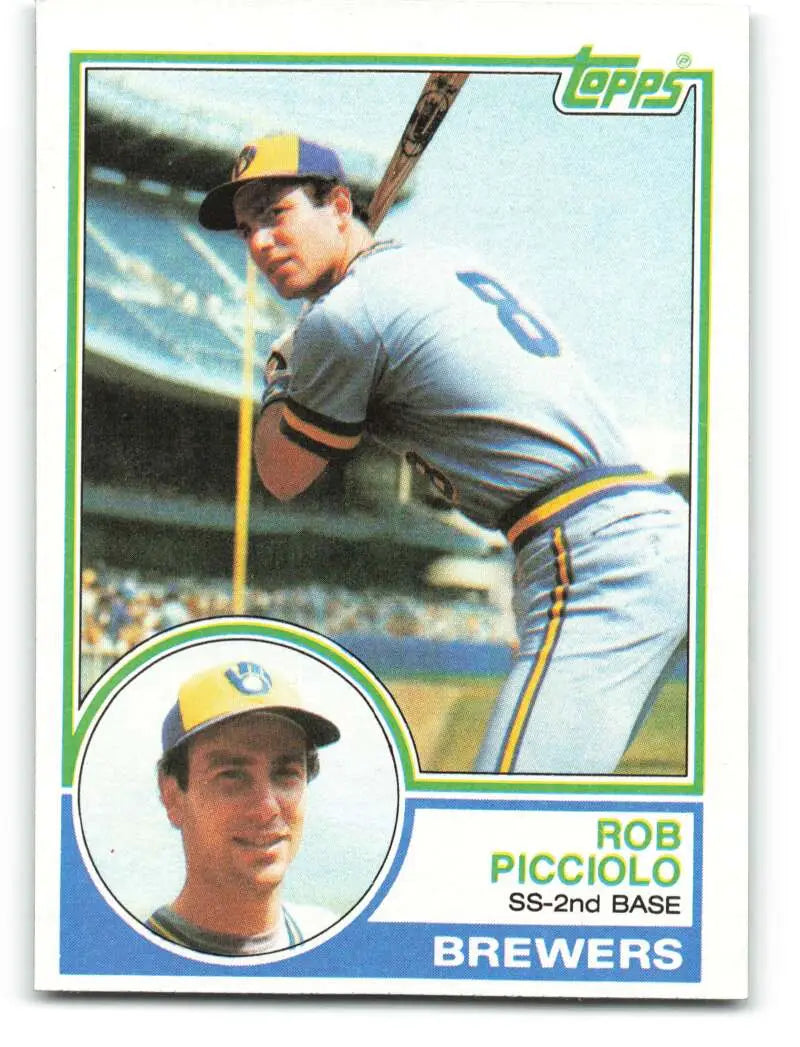 1983 Topps #476 Rob Picciolo EX Excellent Milwaukee Brewers Baseball Card