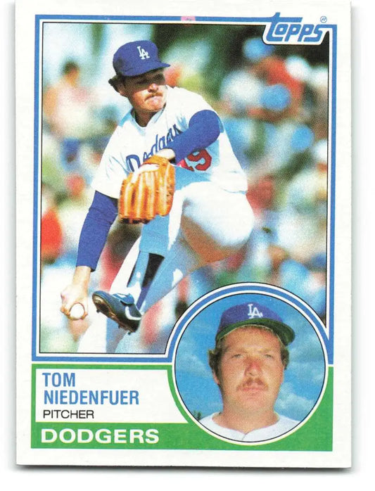 1983 Topps #477 Tom Niedenfuer EX Excellent Los Angeles Dodgers Baseball Card - Baseball Card Single
