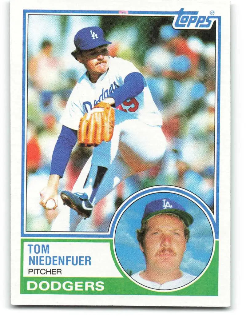 1983 Topps #477 Tom Niedenfuer EX Excellent Los Angeles Dodgers Baseball Card - Baseball Card Single