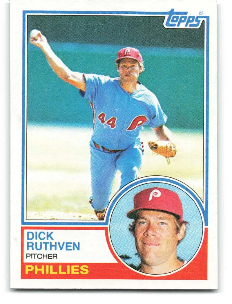 1983 Topps #484 Dick Ruthven EX Excellent Philadelphia Phillies Baseball Card - Baseball Card Single