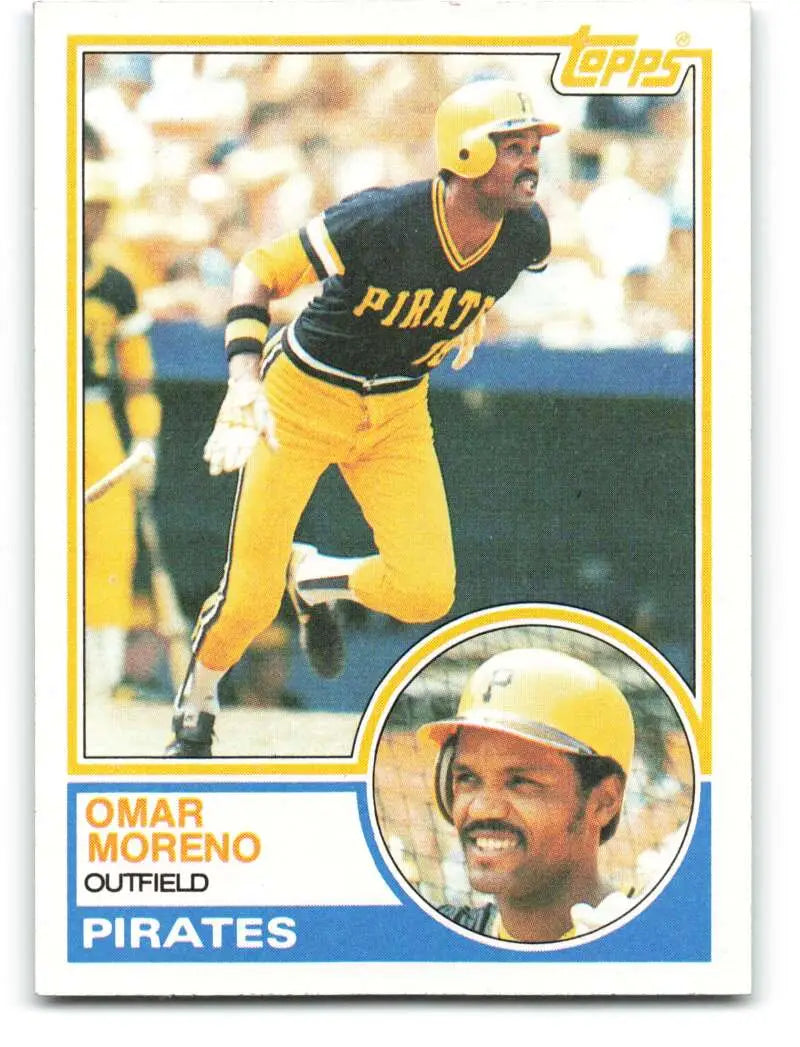 1983 Topps #485 Omar Moreno EX Excellent Pittsburgh Pirates Baseball Card - Baseball Card Single