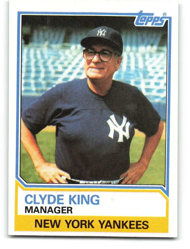 1983 Topps #486 Clyde King EX Excellent New York Yankees Baseball Card - Baseball Card Single