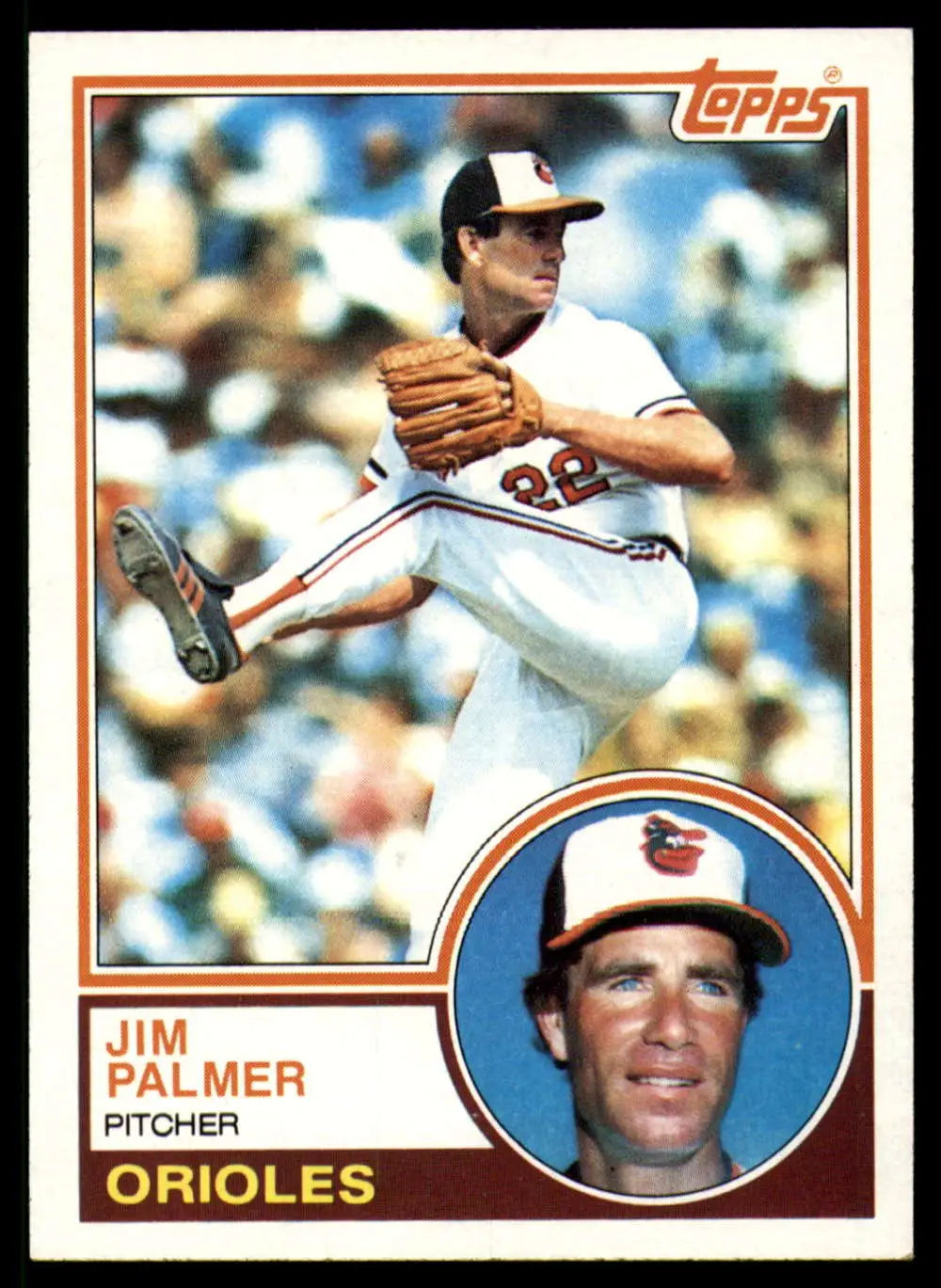 1983 Topps #490 Jim Palmer EX Excellent Baltimore Orioles Baseball Card - Baseball Card Single
