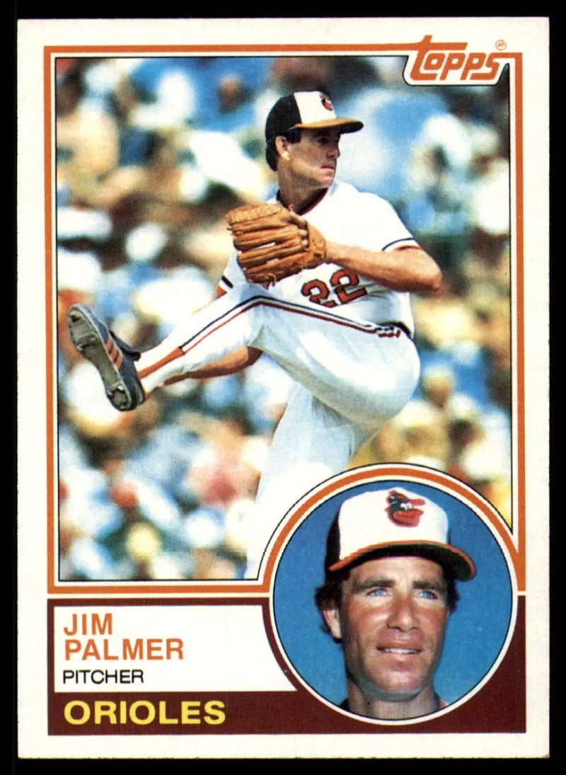1983 Topps #490 Jim Palmer EX Excellent Baltimore Orioles Baseball Card - Baseball Card Single